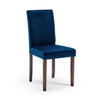 Modway Prosper 7-Piece Upholstered Velvet Dining Set - Cappuccino Navy-Solidly Constructed