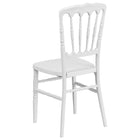 Flash Furniture HERCULES Series Resin Stacking Napoleon Chair - White-White Finish