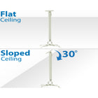 Mount-It! Universal Projector Ceiling Mount - 21.5" to 35.4" Height Adjustment-Can be installed on flat or vaulted ceilings