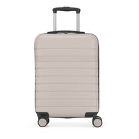 Bugatti Lisbon Carry-on Hardside Luggage - Latte-Made from a durable blend of ABS and polycarbonate composite