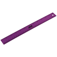 JAM Paper Strong Aluminum Ruler - 12" - Purple Metallic-Colour: Purple Stainless Steel