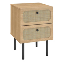 Modway Chaucer 2-Drawer Nightstand - Oak-Modern 2-Drawer Nightstand