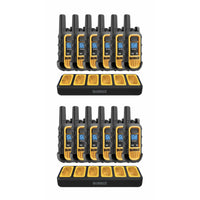 Dewalt Heavy Duty DXFRS300 Radio 12-Piece Set with 2 6-Port Chargers-22 Preset Channels are preset with Privacy codes