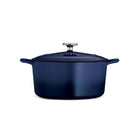 Tramontina Bestow 5.5 Qt Enameled Cast Iron Dutch Oven with Lid - Matte White-Moisture-Locking Lid: Equipped with self-basting condensation ridges on the cast iron lid to uniformly collect and direct vapors back onto food, creating moist and flavorful dishes