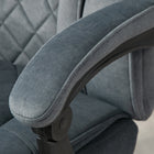 Vinsetto Massage Reclining Office Chair with Adjustable Height and Footrest - Dark Grey-Velvet-feel fabric for stylish and comfort