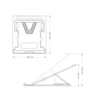 ShoppingAll Aluminum Portable Foldable Laptop Support Stand - Dark Grey-6