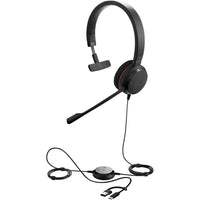 Jabra Evolve 20 MS Mono Headset with Foam Ear Pad - Teams-A mono wired headset with an on-ear design, built for clear and reliable communication in professional environments.
