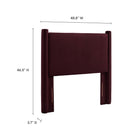 Modway Rael Performance Velvet Twin Headboard - Mulberry-6