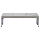 Zuo Mur Bench - Grey-Plush and durable faux leather fabric