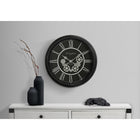 Monarch Specialties Clocks 23" Round Wall Clock - Black -Featuring an easy to read, printed, roman numeric analog display with quartz movement for accurate timekeeping