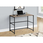 Monarch Specialties 7777 40" Computer Desk - Dark Taupe/Black Metal-Versatile in any home office setting, finished on all sides