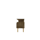 Manhattan Comfort Yonkers 62.99" Mid-Century Modern TV Stand - Rustic Brown-Fashionable Framed Base Splayed Legs made from Solid Wood for Extra Durability