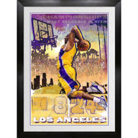 Basketball Los Angeles Tribute - Framed Print - 27" x 38"-Premium print framed