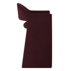 Modway Talia 41" Performance Velvet Bar Stool - Mulberry-Fixed Padded Seat/Backrest