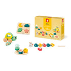 Janod Toy Box 4-Piece Set for 18 Months-This box has been developed in collaboration with a psychomotor specialist to help gradually promote your child’s psychomotor development and future skill acquisitions.