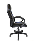 Nicer Furniture Ergonomic Adjustable Gaming Chair - Blue-Hard plastic base ensures long-lasting durability and support.  