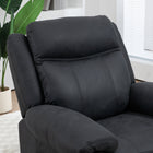 HOMCOM Manual Recliner with Vibration Massage and Side Pockets - Black-Pocket spring system with serpentine springs and elastic bands for added stretch and bounce