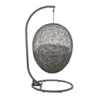 Modway Encase Outdoor Patio Rattan Swing Chair - Grey Grey-Assembly Required