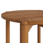 Modway Eleni Round 35" Outdoor Teak Wood Round Bar Table - Natural-7