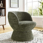 Modway Vesta Chenille Fabric Upholstered Swivel Chair - Basil-Chenille Fabric Upholstery