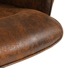 Homy Casa Relax Adjustable Height Office Chair - Suede Brown-Padded armrests offer additional comfort and reduce strain on your arms during long working hours