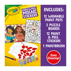 Crayola Paint & Peel Mosaic Stickers Kit - Disney Princess-KIDS WASHABLE PAINT: Crayola washable paints feature vibrant colours that leave their mark on your artwork but wash easily from skin and clothing