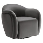 Modway Compose Performance Velvet Swivel Armchair - Storm Grey-Stain-resistant Performance Velvet