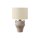 Monarch Specialties 22" H Transitional Table Lamp - Beige Ceramic / Beige Shade-This 22"h table lamp features a striking, mottled beige ceramic base shaped like an ancient jug, paired with a contemporary beige fabric shade, for a stylish addition to any living room, bedroom, or home office decor