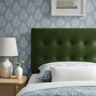 Modway Emily Stain-Resistant Performance Velvet Twin Size Headboard - Moss Green-Twin Size Headboard