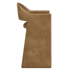 Modway Talia 41" Vegan Leather Bar Stool - Toast-Fixed Padded Seat/Backrest
