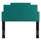Modway Kasia Performance Velvet Twin Headboard - Teal-Durable Stain-Resistant Fabric