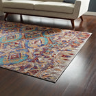Modway Centehua Distressed Southwestern Aztec Area Rug - 4 ft W x 6 ft L - Multicolored-Gripping Rubber Underside 