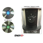 EnerG+ 1500-Watt Infrared Bar Table Electric Outdoor Heater-Multi Colored LED Deco Lighting in center of the glass top