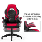 Emerge Vortex Bonded Leather Gaming Chair - Black/Red-Bonded leather back and seat with colour contrast stitching
