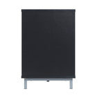 Manhattan Comfort Brighton 60" Modern Fireplace - Black and Onyx - Set of 2-Home Assembly Required. All Hardware Included