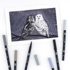 Tombow Dual Brush Pen, Grayscale, 10/Pack-Brush Tip works like a Paint Brush to create fine, medium or bold strokes