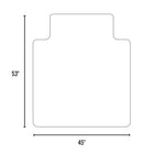 Staples Chair Mat for Low Pile Carpet with Lip - 45"x 53" - Clear-Rounded AnchorBar cleats (studs) that are gentle on carpets and hands (no sharp spikes)