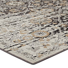 Modway Ganesa Distressed Diamond Floral Lattice Area Rug - 8 ft W x 10 ft L - Black/Beige-High Density / Machine-Woven