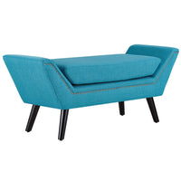Modway Gambol Upholstered Fabric Bench - Pure Water-Elegant Modern Bench