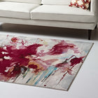 Modway Blume Abstract Floral Area Rug - 4 ft W x 6 ft L - Multicolored-Gripping Grooved Rubber Underside 