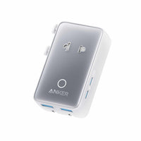 Anker Nano 5-in-1 20W Travel Adapter - White-Universal Plug Compatibility. Equipped with four essential plug types—Type A, Type I, Type G, and Type C—to meet all your travel needs worldwide. Note: Voltage conversion is not supported.