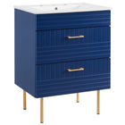 Modway Daybreak 24" Bathroom Vanity - Blue/White-Modern Bathroom Vanity