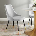 Modway Adorn Tufted Performance Velvet Dining Side Chair - Light Grey-Durable Stain-Resistant Fabric
