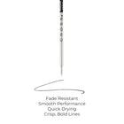 A.T. Cross 8513 Ballpoint Pen Refill - Medium - Black Ink-Medium 0.7 mm ballpoint produces crisp, bold lines for excellent visibility