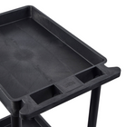 Luxor ENDURA 34" H Three-Tier Utility Cart - 24" W x 18" D - Black-Constructed with black PVC legs that complement the shelves for a clean, professional look