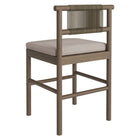 Modway Eleni Outdoor Teak Wood Counter Stools 2-Piece Set - Weathered Grey/Pebble-7