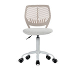 Homy Casa Beige Fabric Swivel Desk Chair-Ergonomic Design: Breathable backrest providing excellent support for extended study sessions