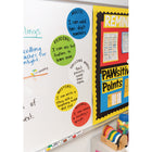 Pacon Self-Stick Dry Erase Circles - 5 Assorted Colors - 10" Diameter - 10 Count-This 10 count package includes two 10" Circles in each of the following five assorted colors: Red, Blue, Yellow, Green and White