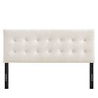 Modway Emily Stain-Resistant Performance Velvet Queen Size Headboard - Alabaster-Assembly Required