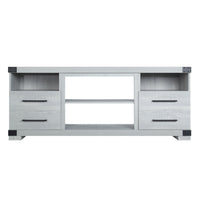 Manhattan Comfort Richmond 60" Traditional TV Stand - Grey-Industry- Chic Free Standing TV Stand for Living Room and Bedroom use